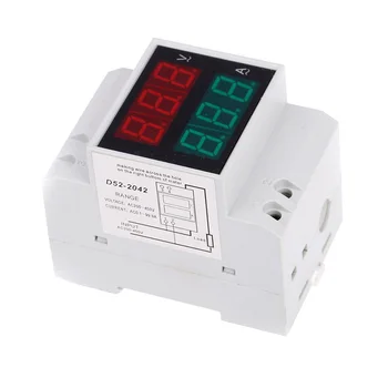 D52-2042 DIN lištu Voltmeter Ammeter AC200-450V 100A Digital AC Napätie Prúd Meter Priemysel Elektrické V/Tester