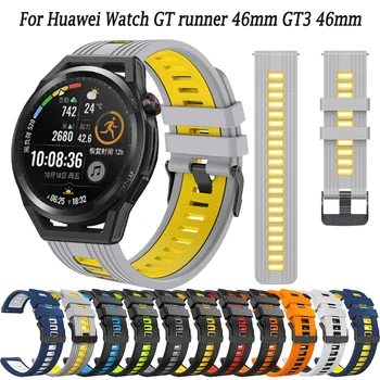22 mm Úradnej Silikónové Popruh pre Huawei GT Runner GT3 46 mm watchband Pre Huawei Sledovať GT3 Smartwatch potítka Watchband NOVÉ