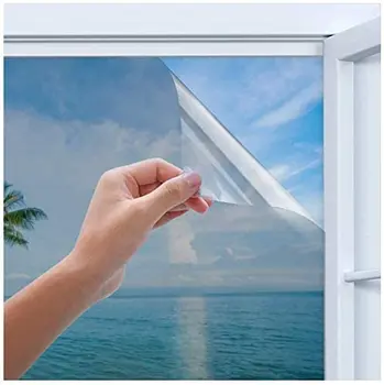 Reflexná Jeden Spôsob, ako Okno Odtieň Dekoratívne Zrkadlo Okno Film pre Domáce Solárne Znečistený Držať Tepelná Izolácia