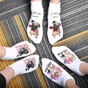 Nové 3D Vytlačené Zvierat Ženy Krátke Ponožky Roztomilý Medveď Vtipné Mačky, Psy Tvorivé Harajuku Módne Nízke Nahé Ponožky Vhodné Pre Unisex
