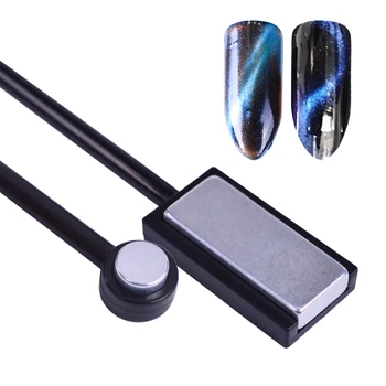 1pcs Dvojité Hlavy Magnet Pre Cat Eye Gel, Glitter Square/Kolo Vzory Magnetické Stick Doska 3D Linky poľský Nail Art Nástroje SA035
