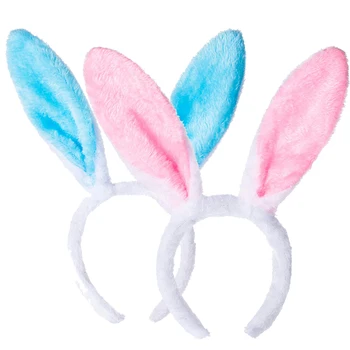Ružová Modrá Veľkonočný Zajačik Uši hlavový most Veľkonočné dekorácie pre domov Bunny hairband Veľkonočné strana navrhne detský Veľkonočný darček Hairband
