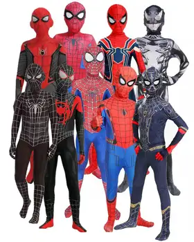 Deti Halloween Spider Man, Chlapec, Muž Cosplay Kostým Halloween Jumpsuit Vyhovuje Baby Detský Večierok, Karneval, 3D Štýl Odevu, Oblečenie