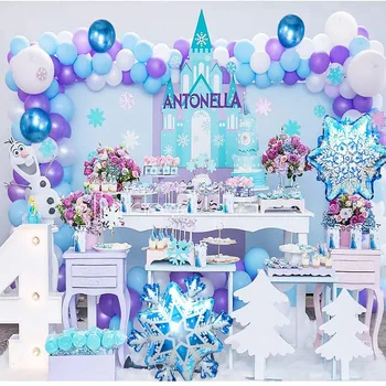 Disney mrazené Elsa anna princezná strán, 1. narodeniny dekorácie dievča prospech Jednorázový riad diy dekor narodeninovej party dodávky