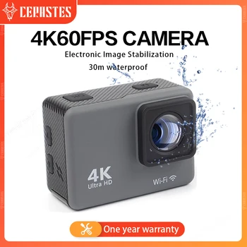 CERASTES 4K/60FPS WiFi Anti-shake Akčné Kamery S Diaľkovým ovládaním Displej Vodotesná Športová Kamera disk, záznamník