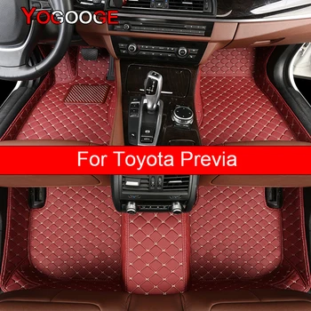 YOGOOGE Auto Podlahové Rohože Pre Toyota Previa R2 R3 R5 Nohy Coche Príslušenstvo, Auto Koberce
