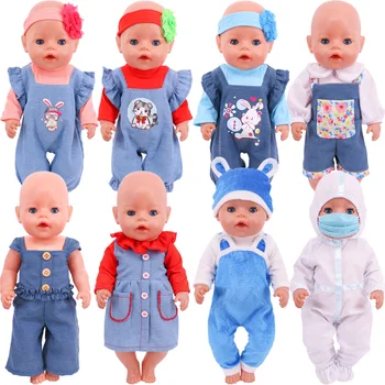 American Doll Oblečenie Príslušenstvo Ručné Šaty Fit 18-Palcové NÁS A 43 Cm Novorodenca Bábika Dievča Hračky Našej Generácie Darček