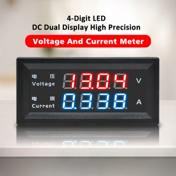 M4430 DC100V 200V 10A Elektronický Digitálny Voltmeter Ammeter 0.28