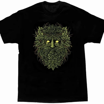 Kreatívny Dizajn Keltské Zelený Muž Cernunnos Vytlačené Mens T-Shirt. Letné Bavlna Krátky Rukáv O-Krku Unisex Tričko Nový S-3XL