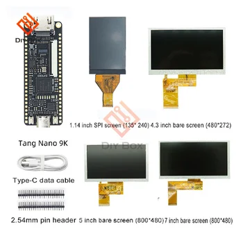 Tang Nano 9K pomocou fpga Vývoj Doska GOWIN GW1NR-9 RISC-V HDMI 40P RGB Rozhranie s 1.14/4.3/5/7 Palec SPI Holé Obrazovke