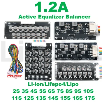 Lifepo4 Li-ion Lipo 18650 14500 32650 Rovnováhu Batérie 10S 13S 16S 17S 24S Lítiové Batérie Aktívne Saldo Rada Ekvalizér