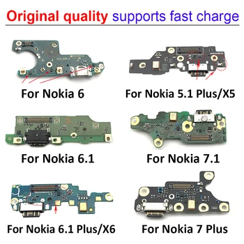 Nové Pre NOKIA X6 6.1 Plus USB Power Charge Nabíjací Port Dock Konektor Micro Rada Flex Kábel Pre Nokia 6 6.1 5.1 7 Plus X5 7.1