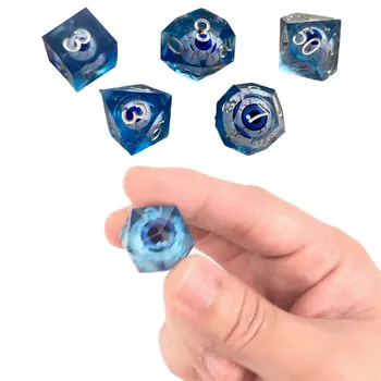 7pcs Oči Tekuté Jadro Ručné Kocky Živice Dnd Kocky Nastaviť D&D Dungeon A Drak Ručné Polyhedral Dice Set
