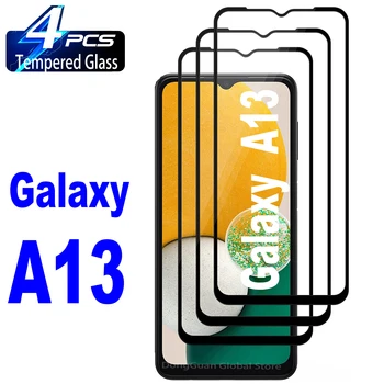 4Pcs Vysokej Auminum BlackTempered Sklo Na Samsung Galaxy A13 A13-5G A03 A03S A12 A23 Screen Protector Sklo Film