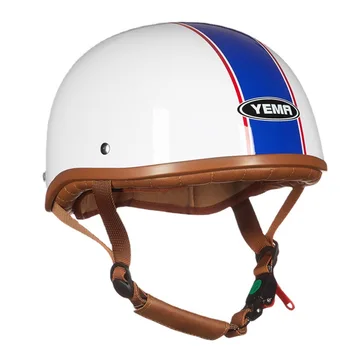 YEMA motocyklové prilby polovicu tváre prilbu prilba vintage retro cascos para moto Kolobežka