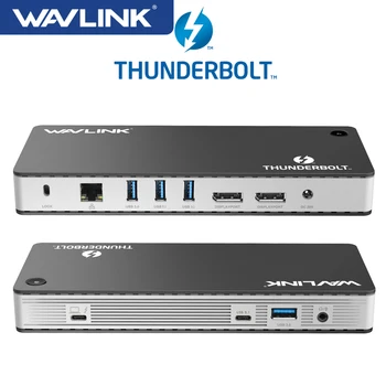 Thunderbolt 3 USB C Dokovacej Stanice 8K DisplayPort a Dual 4K@60Hz S PD USB 3.0/C Gigabit Ethernet Pre Mac OS Windows Wavlink