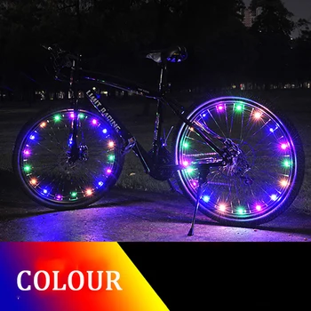 2022 NOVÉ Farebné Rainproof LED Bicykel Svetlá Predné a Zadné Hovoril Svetlá na Bicykli Dekorácie Pneumatiky Pásy Svetla, Príslušenstvo
