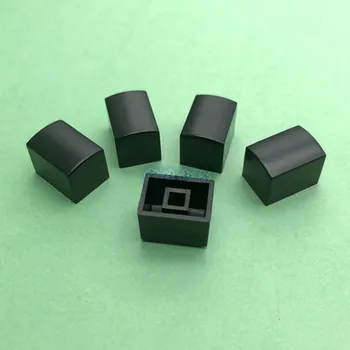 10 Kus 15 * 11 * 11.5 mm čierny plastový obdĺžnikový keycap self-locking prepínač keycap štvorcovým otvorom 3,2 mm * 3.2 mm