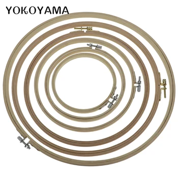 YOKOYAMA 8-50 CM Bamboo Rám Výšivky Hoop Krúžok DIY Needlecraft Cross Stitch Stroj Kolo Slučky Strane Domácich Šijacích Nástroje