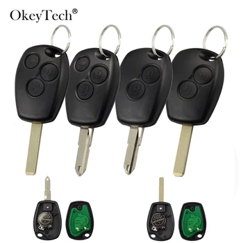 OkeyTech 2/3 Tlačidlo 433MHz PCF7946 PCF7946 Čip, Diaľkové Auto Kľúča Na Renault Megane Kangoo Dacia Duster Clio III Auto Keyless
