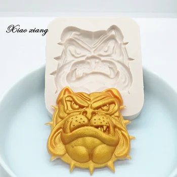 3D Roztomilý Pes Hlavu Fondant Tortu Silikónové Formy Na Pečenie Cake Zdobenie Nástroje, Sušienky, Pečivo, Formy Čokoládový Tortu Formy na Pečenie