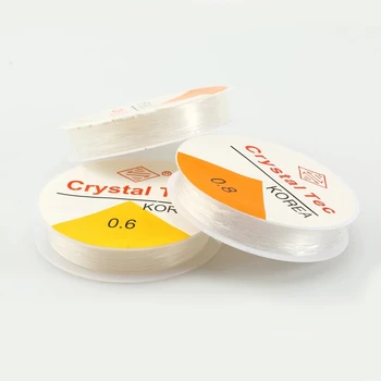 Crystal Elastické Riadok Káble Transparentné Úsek Linky Lištovanie Lano Šperky Čo DIY Príslušenstvo Ručné String Niť Remeslá
