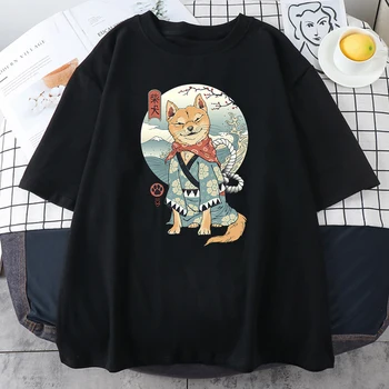 Japonský Štýl Cartoon Shiba Inu dámske Tričko 2022 Lete Bežné Tees Hip Hop, Street T-Shirt Harajuku O-Krku Dámske Tričká