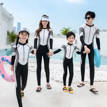 Surfovanie Plavky pre Ženy, Muža, deti, Chlapec Dievčatá Dlhý Rukáv, plavky potápačský oblek Wetsuits Rodiny Plavky Vyrážka Stráže 2022