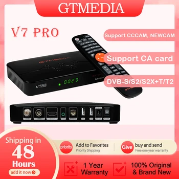 GTMEDIA V7 Pro Satelitná TV Prijímača tv box DVB-S2 /T2 dekodér CA Karta Podpora Európy C-line T2MI španielsko ccam m3u