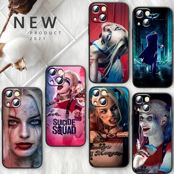 DC Harley Quinn Joker Módne Čierne Telefón puzdro Pre Apple iPhone 14 13 12 11 Pro Max Mini XS Max X XR 7 8 Plus Mäkký Kryt Plášťa