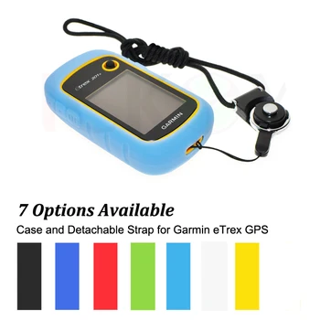 Silikónové puzdro+Čierna Odnímateľný Krúžok na Krk pre Garmin eTrex 10 20 30 10x 20x 30x 309x 22x 32x Turistika Ručné GPS
