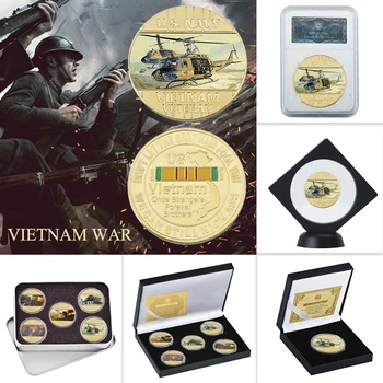 NÁM Vojny vo Vietname Vojenské Pozlátené Pamätných Mincí, Zberateľských Pôvodné Armády Mince Nastaviť Medaila Darček pre Mužov Zber