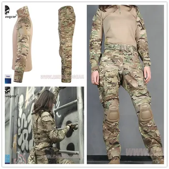 EMERSON Taktické Vojenskú uniformu Multicam G3 Žena combat uniform taktické nohavice s kolien kamufláž vyhovovali nepremokavé oblečenie