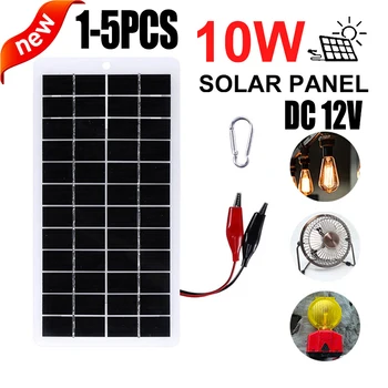 10W Solárny Panel Vonkajšie DIY Polysilicon Epoxidové Panely 12V 250x120mm pre 9-12V Nabíjanie Batérie pre Vonkajšie Lampy Čerpadla