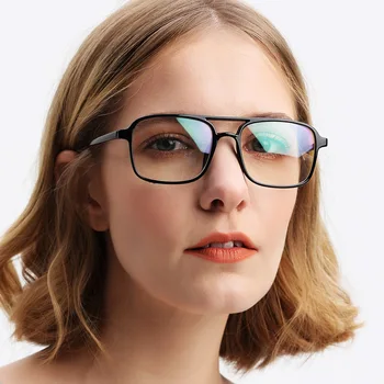 Okuliare, rám s dvojitým nosa Ženy Muži Retro Rám Jasný objektív Eyeware okuliare Rámy Počítač Okuliare Okuliare Rám