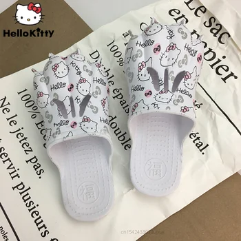 Sanrio Hello Kitty Tigrie Pazúry Papuče Ženy Muži Papuče Mimo Letné Sandále Kreatívny Dizajn, Mäkké, Ploché Topánky Bežné Črievičku