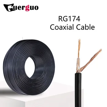 Konektor pre kábel RG174 Drôty RG174 ANTÉNNY Koaxiálny koaxiálny kábel pre Automobilové komunikácie dohľadu video koaxiálny