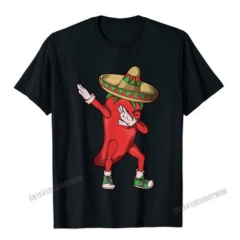 Chili Dabbing Tričko Hot Pepper Sombrero Cinco De Mayo Darček Camisas Mužov Normálne Bavlna Pánske Tričká Najnovší Dizajn Top T-Shirts