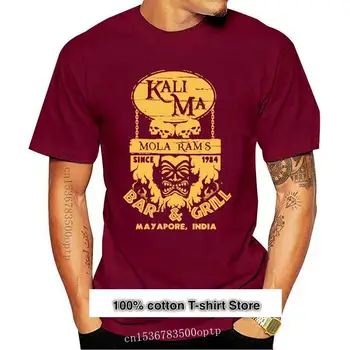 Camiseta con estampado para hombre, camisa de cuello redondo, corta, inspirada sk Indiana Jones, kali Ma Bar y Gril