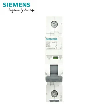 Siemens Miniatúrne prerušovače obvodov 6000 A 5SY6 TYP C 1P 0,5 A 1A 2A 3A 4A 6A 10A 16A 20A 25A 32A 40A 63A 50A 80A 5SY6C**1P