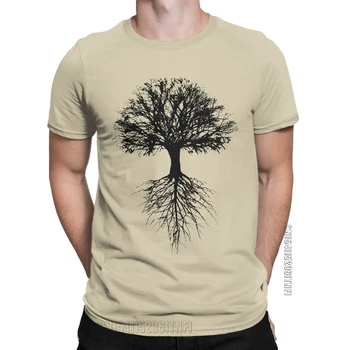 Úžasné Strom Života T-Shirt Mužov O Krk Bavlnené Tričká Prírody Klasické Krátke Rukávov Tee Tričko Letné Oblečenie