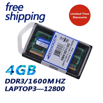 KEMBONA NOTEBOOK DDR3 4GB 1600Mhz 4G 204-Pin Úplne Nové Zapečatené SODIMM Pamäte Ram Memoria Pre Notebook Notebook Životnosť