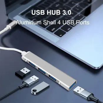 USB 3.0 Hub Rozbočovač USB 3.0 Multi USB Rozbočovač 3 Obyv Používať Napájací Adaptér, 4 Port Viacerých Expander 2.0 USB3 Rozbočovač Pre PC Počítač