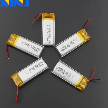 XINJ 5 ks 3.7 V, 170 mAh, Lítium Polymér Lipo Batérie 501230 Pre GPS Nahrávanie Pero Mp3 Bluetooth Reproduktor, LED Svetlo DashCam