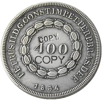 Brazília súbor(1834 1843 1844) 3ks 400 Ries Strieborné Pozlátené Kópie Mincí